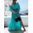 Kleid mit 3/4 Ärmeltasche für Damen (uni sl) ITALIAN Fashion IMWD20527