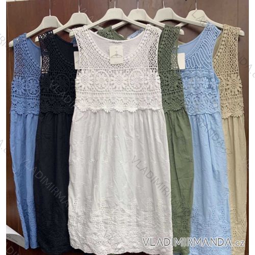 Kleid mit 3/4 Ärmeltasche für Damen (uni sl) ITALIAN Fashion IM3181746