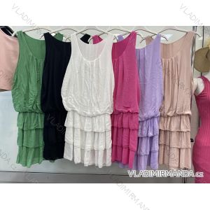 Kleid mit 3/4 Ärmeltasche für Damen (uni sl) ITALIAN Fashion IMWD20527