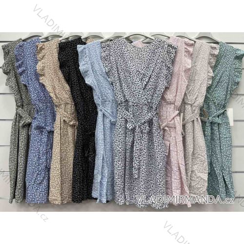 Kleid mit 3/4 Ärmeltasche für Damen (uni sl) ITALIAN Fashion IMWD20527