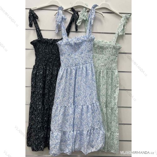 Kleid mit 3/4 Ärmeltasche für Damen (uni sl) ITALIAN Fashion IM3181746