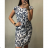 Freizeitkleid Kurzarm Damen (UNI XL-2XL) ITALIENISCHE MODE IM420319