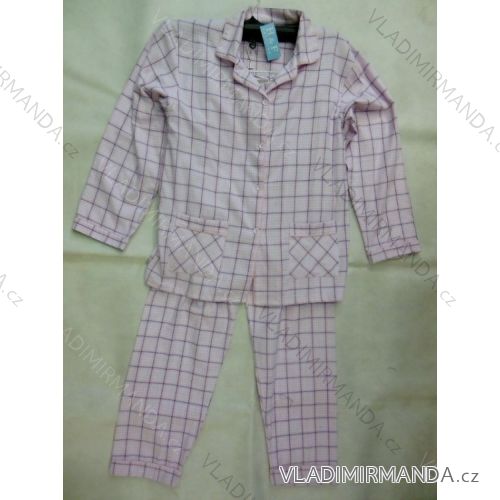 Pyjamas lange Flanell Damen übergroße (m-3xl) HAF W-029
