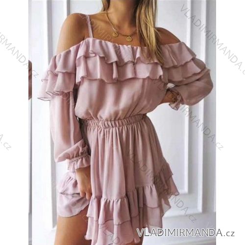 Elegantes Langarmkleid für Damen (S / M ONE SIZE) ITALIENISCHE MODE IMWP21u3727