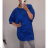 Kurzarmhemd Kurzarm gestreift Damen (uni sl) ITALIENISCHE Mode IM420485 2XL/3XL Lachs