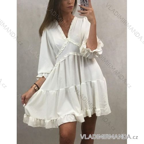 Elegantes Frauenkleid S / M weiß