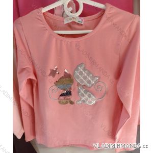 Langarm T-Shirt mit Kinder Mädchen (116-146) KUGO M2010