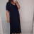 Kleid Kurzarm Damen (Uni L-2XL) ITALIENISCH MODA IMS20004