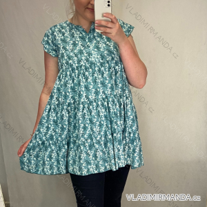 Kleid Kurzarm Damen (Uni L-2XL) ITALIENISCH MODA IMS20004