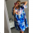 Sommerkleid 3/4 langarm Damen (uni xl / 2xl) ITALIAN FASHION IM821014