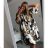 Sommerkleid 3/4 langarm Damen (uni xl / 2xl) ITALIAN FASHION IM821014