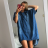 Sommerkleid 3/4 langarm Damen mit Kapuze (uni 3xl / 4xl) ITALIAN FASHION IM821017