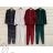Samt Zip Hoodie Set Langarm Jogginghose Damen Lang (S / M ONE SIZE) ITALIAN FASHION IMWY21735
