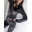 Samt Zip Hoodie Set Langarm Jogginghose Damen Lang (S / M ONE SIZE) ITALIAN FASHION IMWY21735