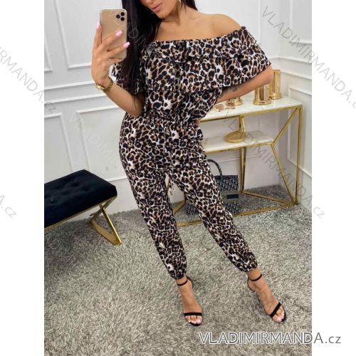 Eleganter langer Carmen Leopard für Damen (S / M ONE SIZE) ITALIAN FASHION IMWA216055