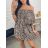 Sommerkleid Carmen Damen Leopard (S / M ONE SIZE) ITALIAN FASHION IMWA216060