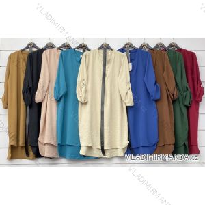 Damen Langes Elegantes Langarmkleid (S / M / L ONE SIZE) ITALIAN FASHION IMWA216075