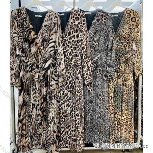 Elegantes Leoparden-Langarm-Damenkleid (SM Einheitsgröße) ITALIAN FASHION IMWA214402