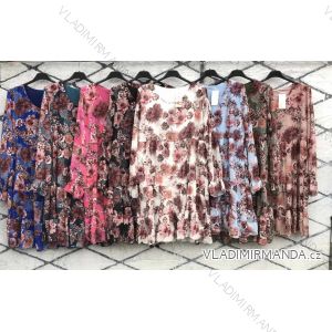 Šaty elegantní dlouhý rukáv dámské (S/M ONE SIZE) ITALSKÁ MÓDA IMWD216125