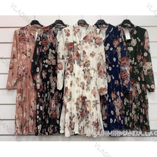 Damen Langes Sommer Langarmkleid (S / M ONE SIZE) ITALIAN FASHION IMWG216100