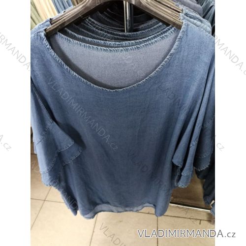 Denim Short Summer Damen trägerloses Kleid (uni s / l) ITALIAN FASHION IM720103
