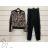 Set mit Kapuze Sweatshirt Langarm Jogginghose lang Damen (S / M ONE SIZE) ITALIAN FASHION IMWY21745