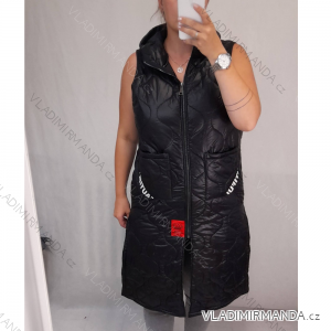 Vesta šusťáková s kapucí dámská (M/L ONE SIZE) ITALSKÁ MODA IM4212031