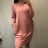 Langarm-Damenhemden mit 3/4 Ärmeln und dünner Tasche (uni sl) ITALIAN Fashion IM318335 XL-2XL hellrosa
