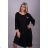 Šaty dlouhé 3/4 dlouhý rukáv dámské (2XL/3XL ONE SIZE) ITALSKÁ MÓDA IMLI21002 2XL / 4XL rot