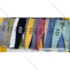 Kalhoty strečové dlouhé dámské (S/M ONE SIZE) ITALSKÁ MÓDA IMD21991