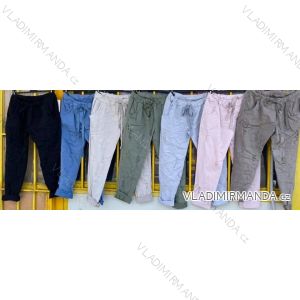 Kalhoty strečové dlouhé dámské (S/M ONE SIZE) ITALSKÁ MÓDA IMD21991