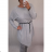 Langarm-Kapuzenkleid für Damen mit Kapuze (XL / 2XL ONE SIZE) ITALIAN FASHION IM421066 2XL / 3XL EINE GRÖSSE <p>blau</p>