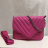 Damenhandtasche (EINZEL-GRÖSSE) ITALIAN FASHION IM26190708 EINHEITSGRÖSSE dunkelrosa