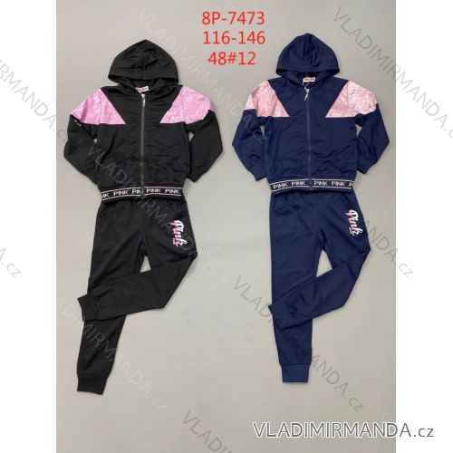 Set aus Kapuzen-Sweatshirt mit Reißverschluss und Jogginghose Kinder Teen Mädchen (116-146) ACTIVE SPORT ACT218P-7473
