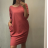 Langarm-Damenhemden mit 3/4 Ärmeln und dünner Tasche (uni sl) ITALIAN Fashion IM318335 XL-2XL dunkelrosa