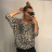 Damen Langarm Leopard Tunika (S / M ONE SIZE) ITALIAN FASHION IMWA216054