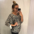 Damen Langarm Leopard Tunika (S / M ONE SIZE) ITALIAN FASHION IMWA216054