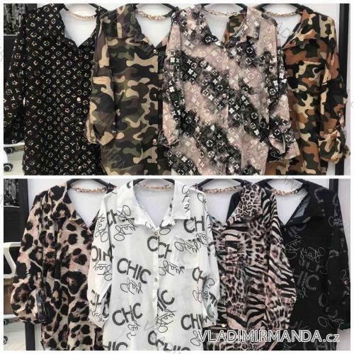 Elegantes Damen Langarmshirt (S / M ONE SIZE) ITALIAN FASHION IMWA216122