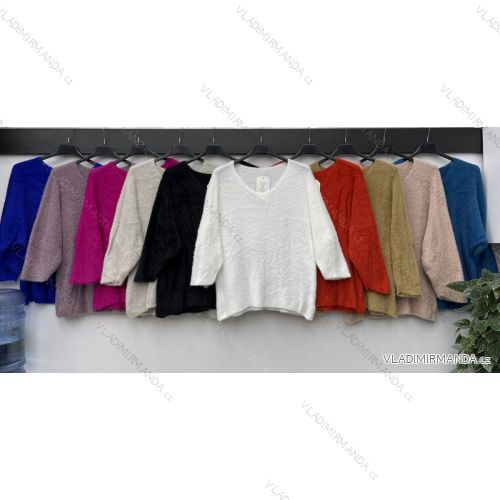 Kleid mit 3/4 Ärmeltasche für Damen (uni sl) ITALIAN Fashion IMWD20529