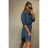 Langarm-Kapuzenkleid für Damen mit Kapuze (XL / 2XL ONE SIZE) ITALIAN FASHION IM421066 2XL / 3XL EINE GRÖSSE <p>blau</p>