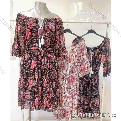 Sommer Sommer Carmen Langarmkleid (S / M / L ONE SIZE) ITALIAN FASHION IMWC216138