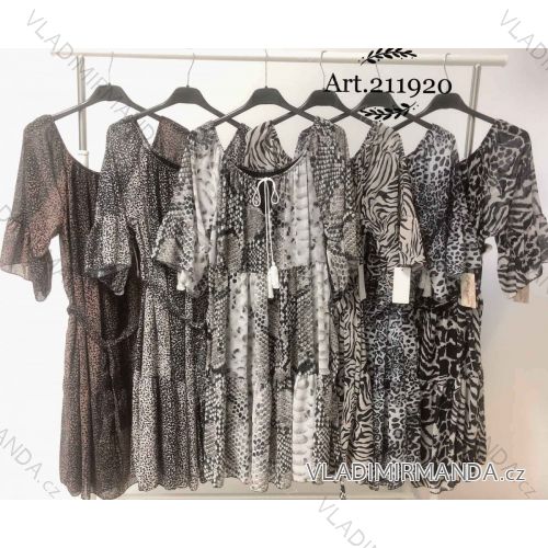 Sommer Sommer Carmen Langarmkleid (S / M / L ONE SIZE) ITALIAN FASHION IMWC216138
