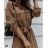 Damen Elegantes langes Hemdkleid Langarm (UNI S / L) ITALIAN FASHION IMWG21063