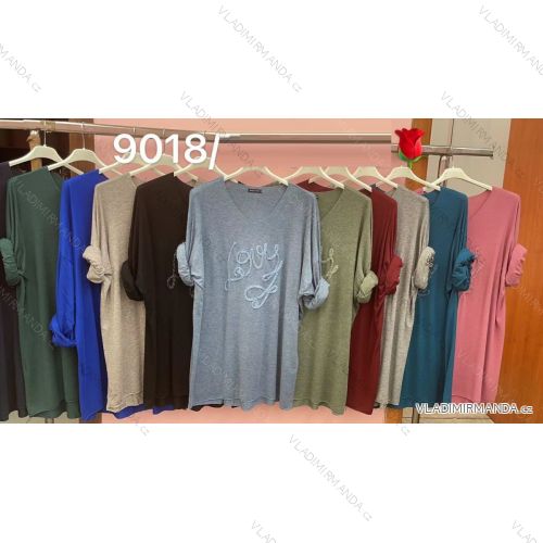 Tunika Langarm Damen Oversized (3XL / 4XL ONE SIZE) ITALIAN FASHION IMWQ219018