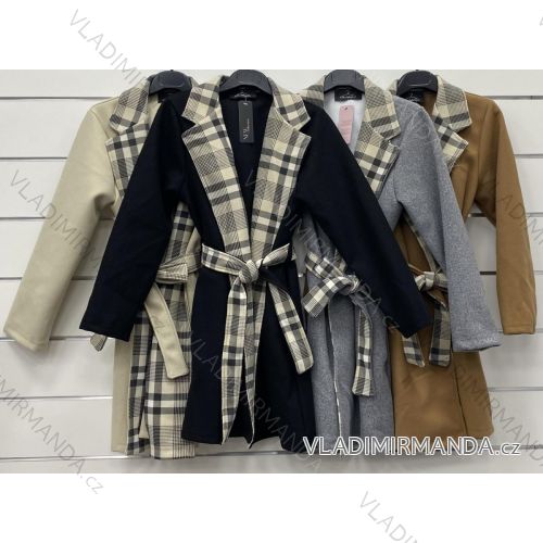 Kabát flaušový dámský (S-M ONE SIZE) ITALSKÁ MÓDA IMWC216576