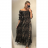 Lange Sommer Flip-Flops Kleid Carmen Schultern Damen Leopard (S / M ONE SIZE) ITALIAN FASHION IMWA216172-2