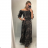 Lange Sommer Flip-Flops Kleid Carmen Schultern Damen Leopard (S / M ONE SIZE) ITALIAN FASHION IMWA216172-2