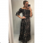 Lange Sommer Flip-Flops Kleid Carmen Schultern Damen Leopard (S / M ONE SIZE) ITALIAN FASHION IMWA216172-2