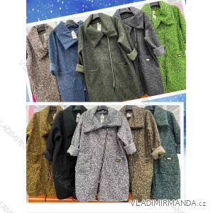 Damen Fleece-Lammmantel (L / XL ONE SIZE) ITALIAN FASHION IMWT21261