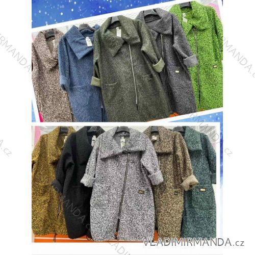 Damen Fleece-Lammmantel (L / XL ONE SIZE) ITALIAN FASHION IMWT21261